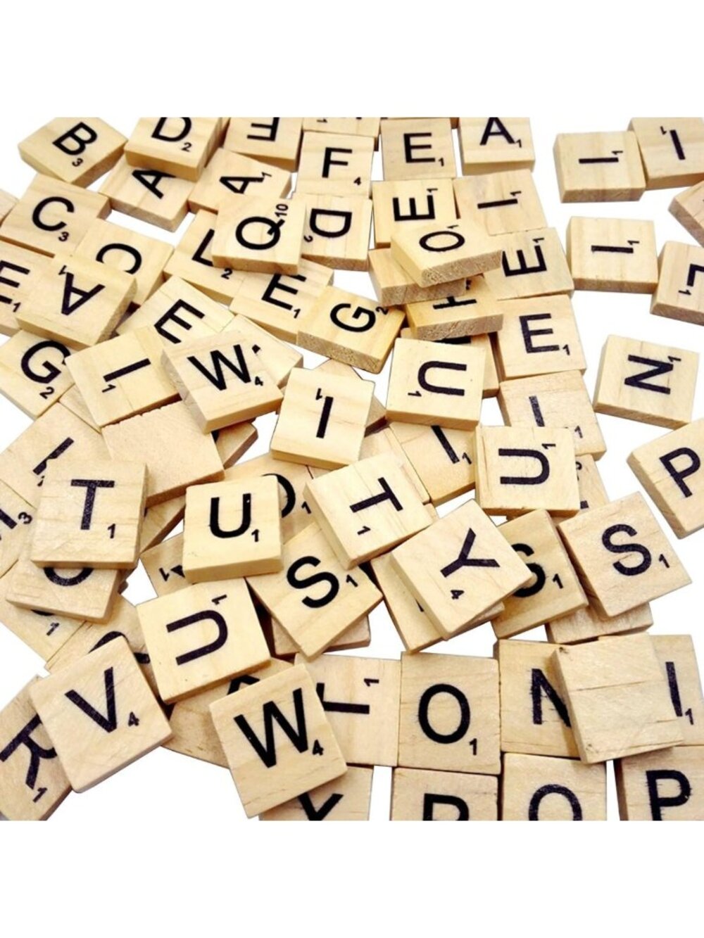 1000PCS Wooden Letter Tiles A-Z for Crafts, Spelling Games & DIY Projects